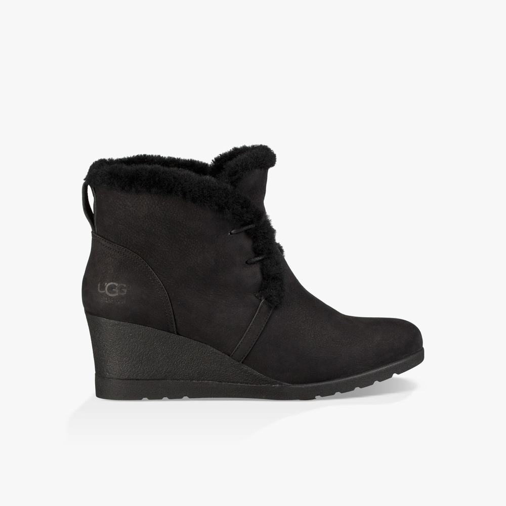 Bottine UGG Jeovana Femme Noir Soldes 353VFUOK